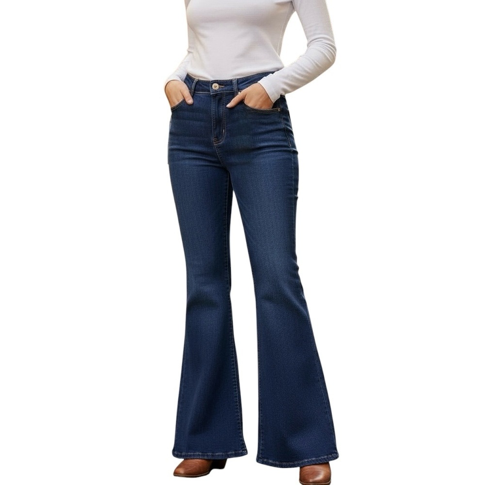 NWT Sky Jeans Original Denim Flare Jeans Blue High Waist Bootcut Juniors Size 13